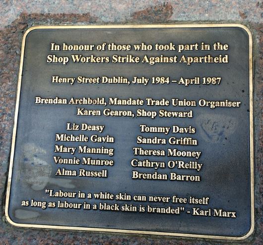 Dunnes Stores AA plaque